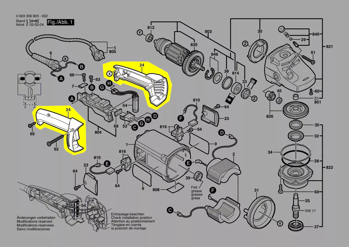 Poignée arrière réf. 1 605 132 142 Bosch